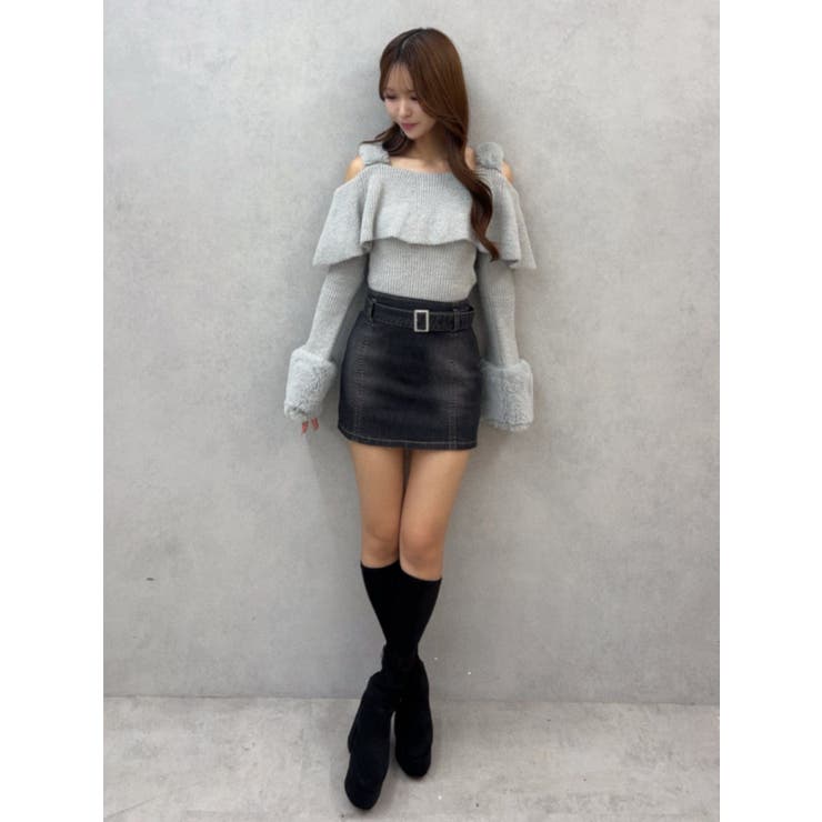 ベルトタイトデニムスカート | EATME | 詳細画像8 