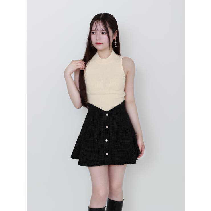 BACKオープンハイネックニットTOP | EATME | 詳細画像2 
