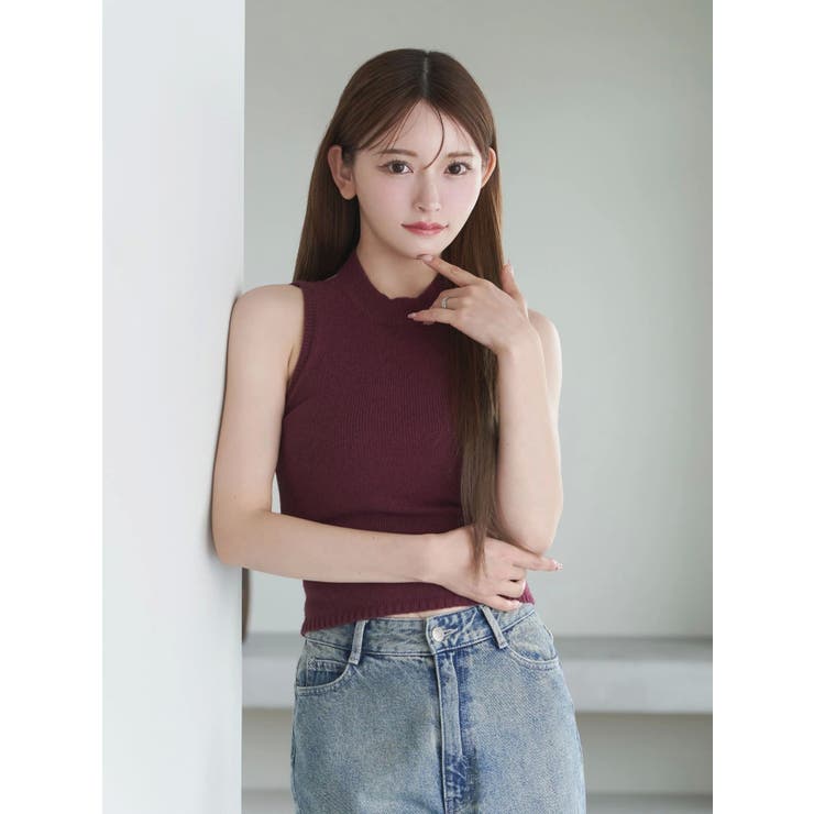 BACKオープンハイネックニットTOP | EATME | 詳細画像26 