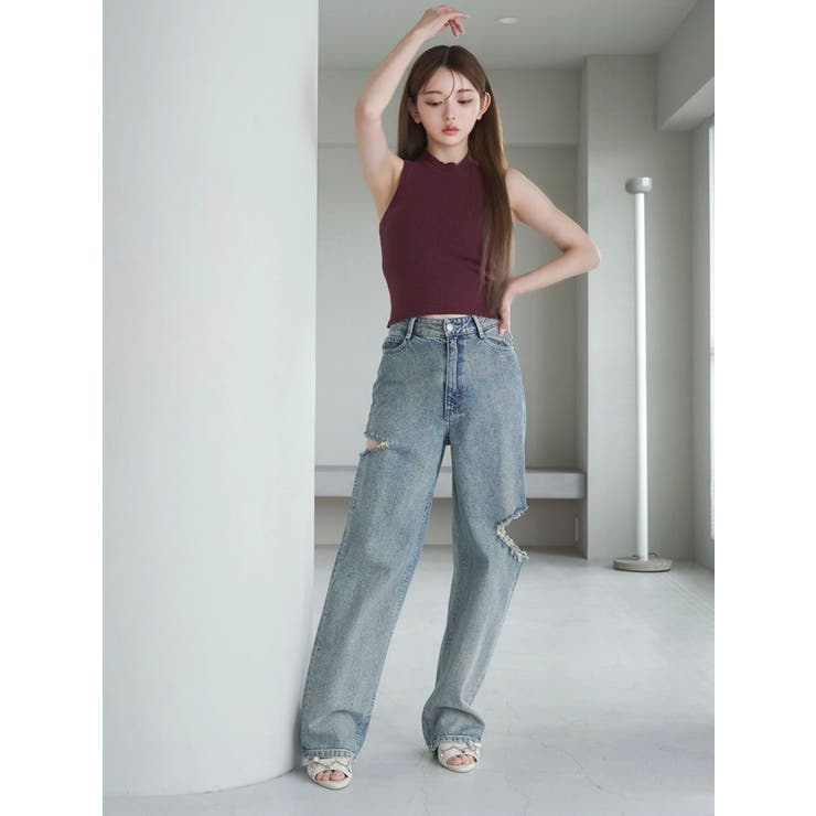 BACKオープンハイネックニットTOP | EATME | 詳細画像31 