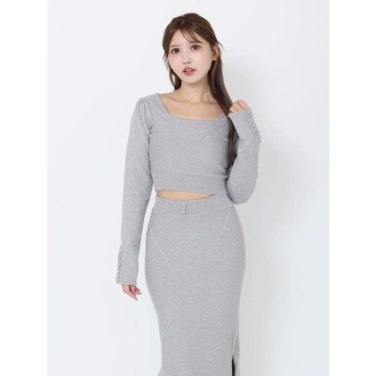 【SETUP着用可】クロスケーブルニットTOP | EATME | 詳細画像39 