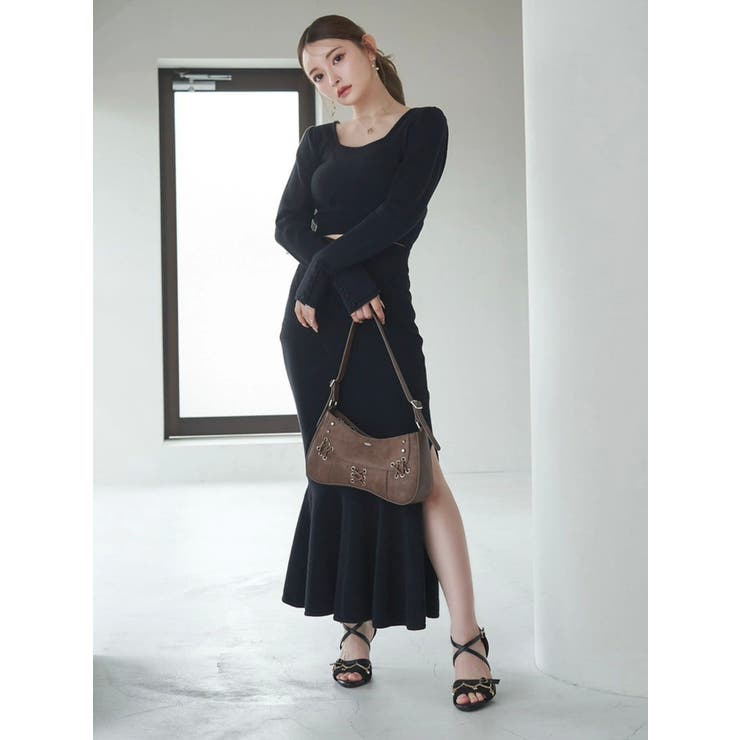 【SETUP着用可】クロスケーブルニットTOP | EATME | 詳細画像4 