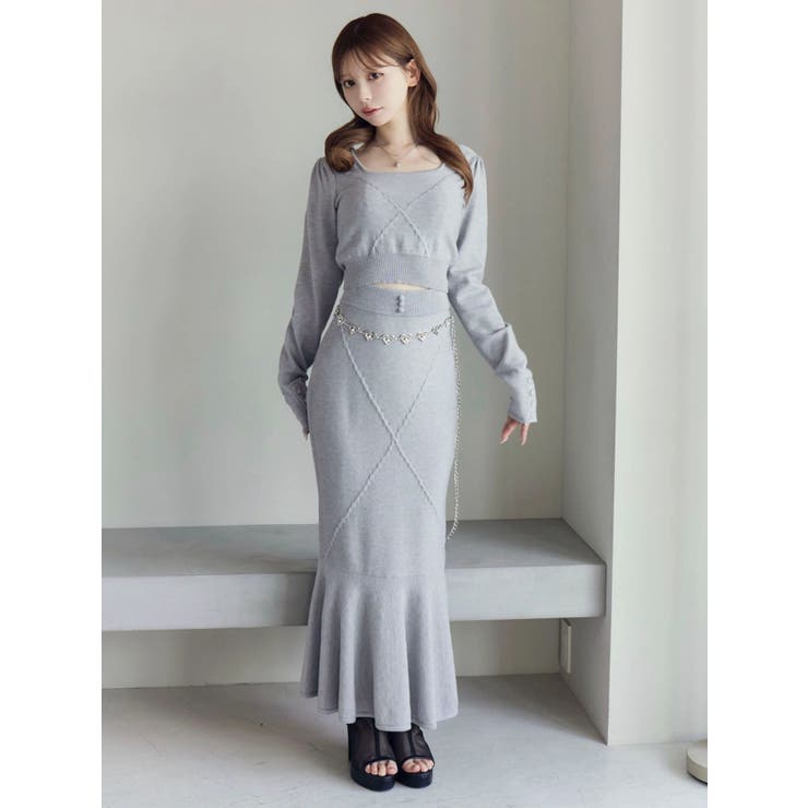 【SETUP着用可】クロスケーブルニットTOP | EATME | 詳細画像47 