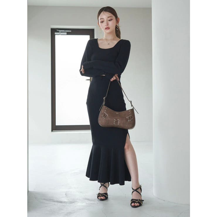 【SETUP着用可】クロスケーブルニットTOP | EATME | 詳細画像5 