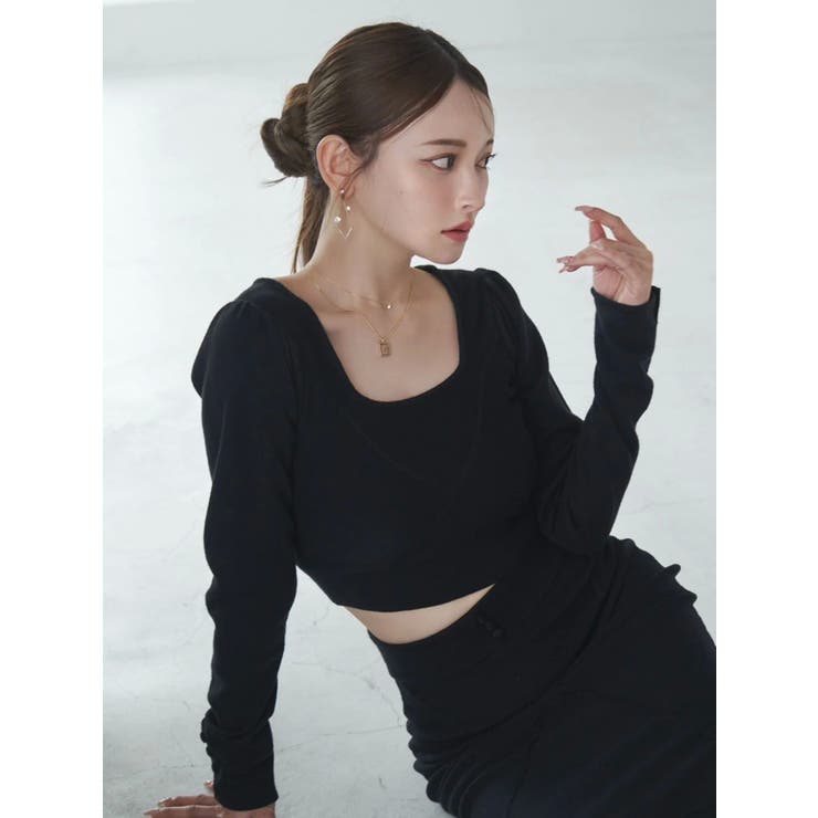 【SETUP着用可】クロスケーブルニットTOP | EATME | 詳細画像6 