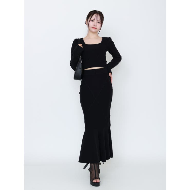 【SETUP着用可】クロスケーブルニットTOP | EATME | 詳細画像9 