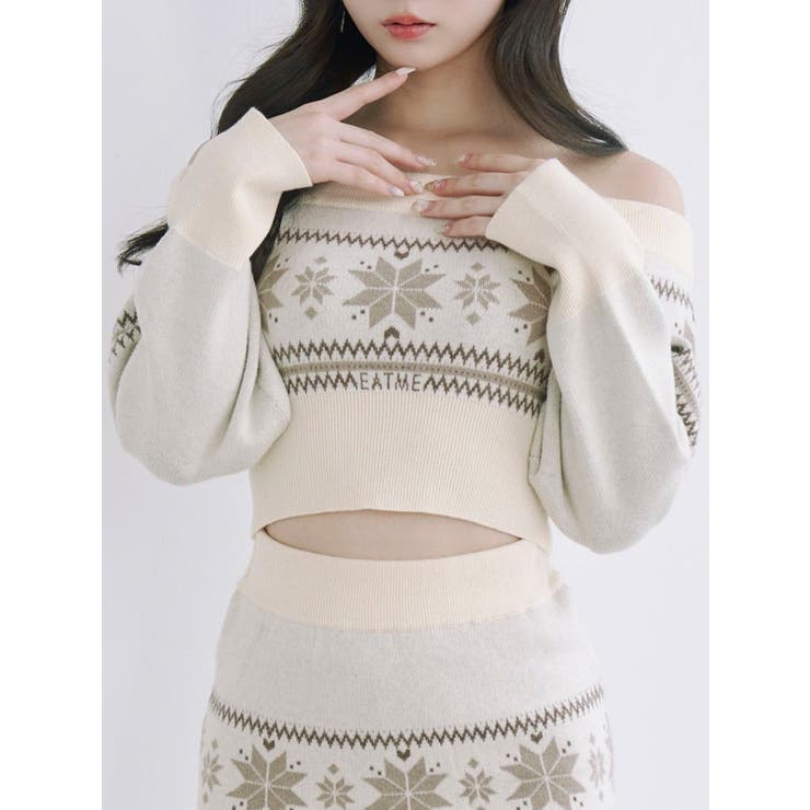 ノルディックニットオフショルTOP | EATME | 詳細画像1 