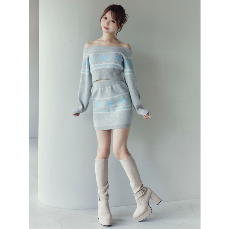 ノルディックニットオフショルTOP | EATME | 詳細画像13 