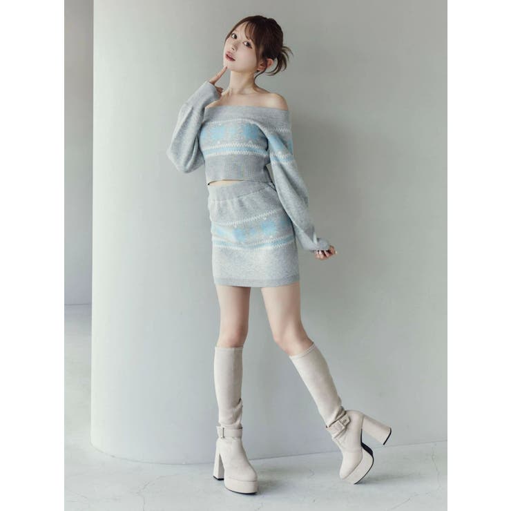 ノルディックニットオフショルTOP | EATME | 詳細画像35 