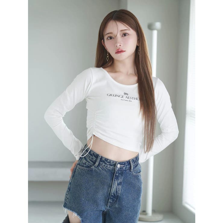 アシンメトリーギャザーTOP | EATME | 詳細画像15 