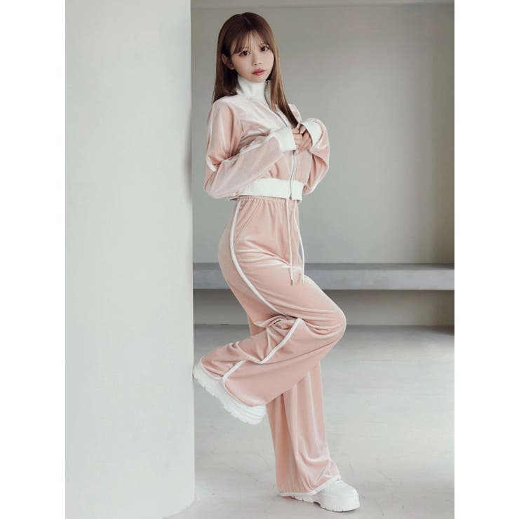 【SETUP着用可】バイカラーベロアブルゾン | EATME | 詳細画像10 