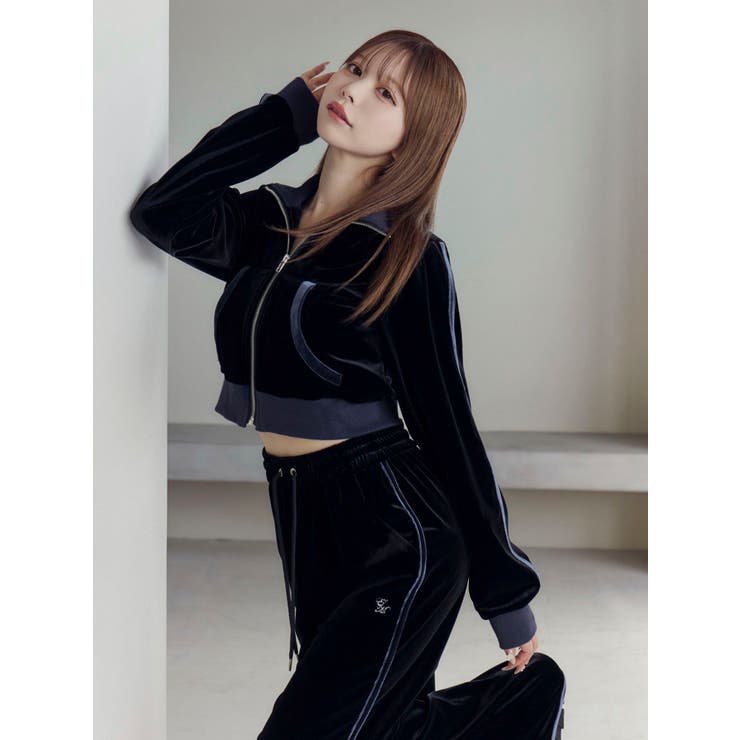 【SETUP着用可】バイカラーベロアブルゾン | EATME | 詳細画像13 