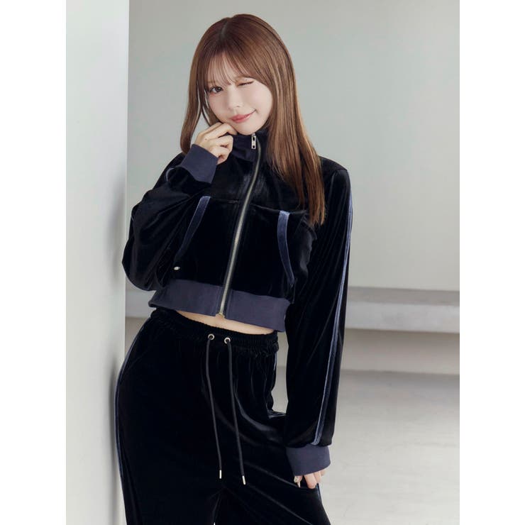 【SETUP着用可】バイカラーベロアブルゾン | EATME | 詳細画像14 