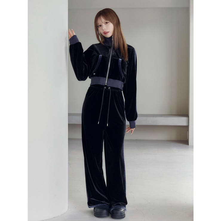 【SETUP着用可】バイカラーベロアブルゾン | EATME | 詳細画像17 