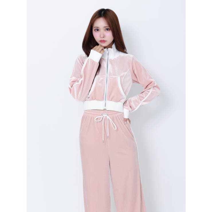 【SETUP着用可】バイカラーベロアブルゾン | EATME | 詳細画像18 