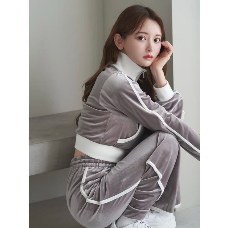 【SETUP着用可】バイカラーベロアブルゾン | EATME | 詳細画像46 