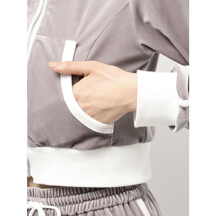 【SETUP着用可】バイカラーベロアブルゾン | EATME | 詳細画像49 