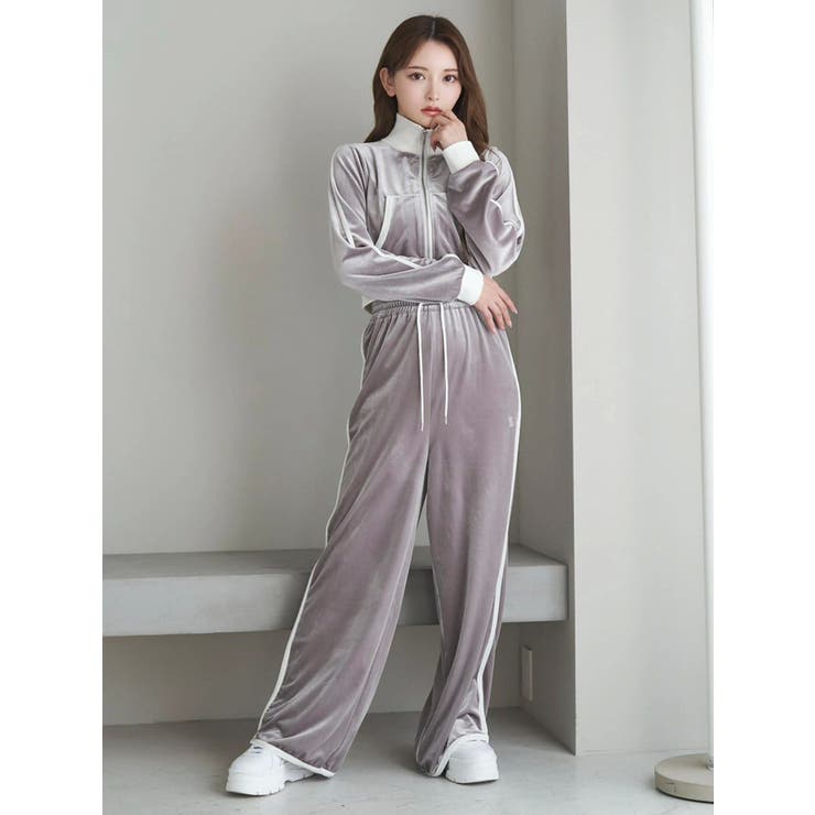 【SETUP着用可】バイカラーベロアブルゾン | EATME | 詳細画像5 