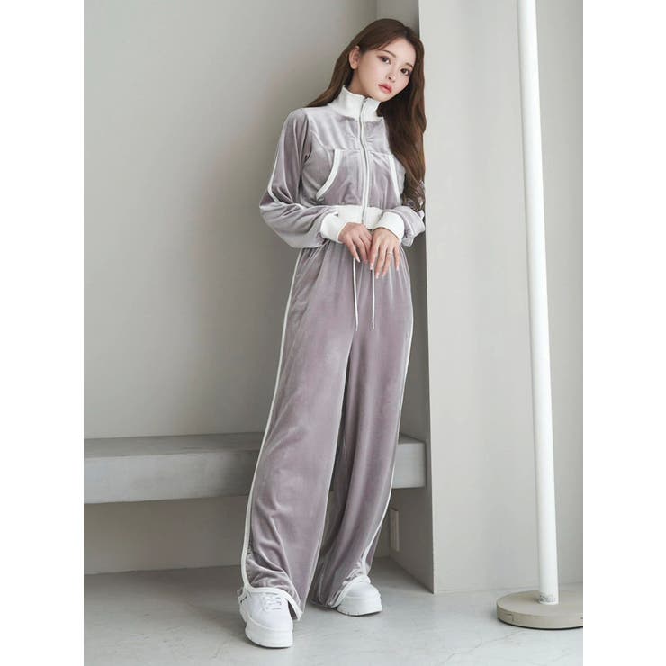 【SETUP着用可】バイカラーベロアブルゾン | EATME | 詳細画像6 