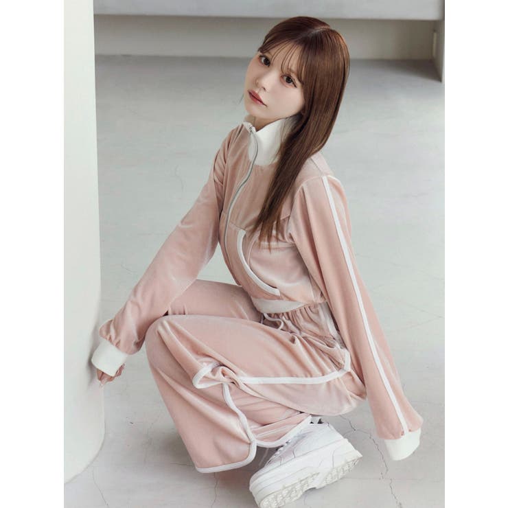 【SETUP着用可】バイカラーベロアブルゾン | EATME | 詳細画像8 