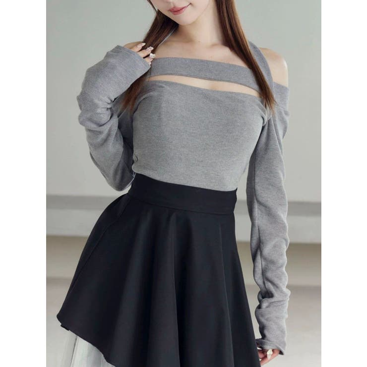 グレー | ホルターネックオフショルTOP | EATME