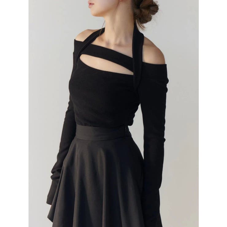 ブラック | ホルターネックオフショルTOP | EATME