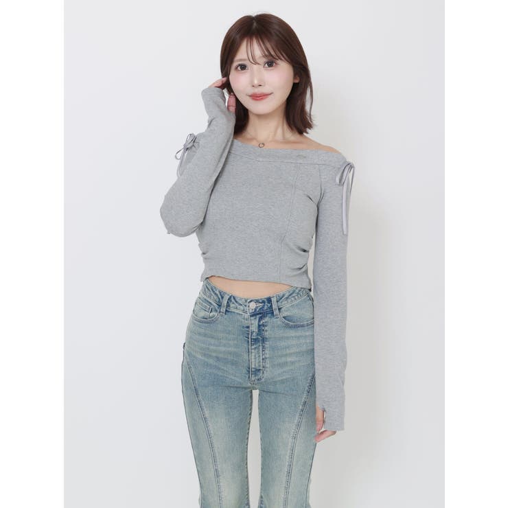 【SETUP】リボンオフショルダーTOP | EATME | 詳細画像7 