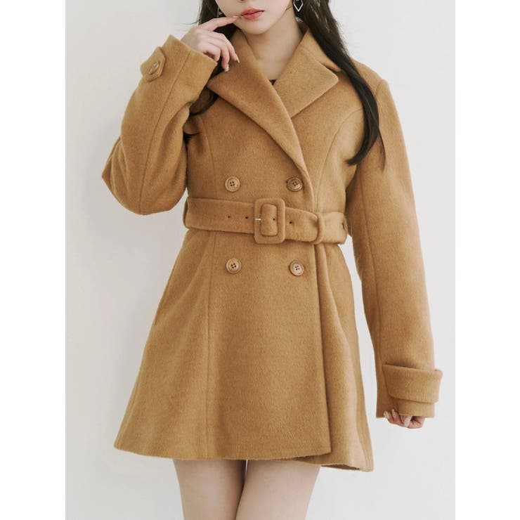 キャメル | ダブルテーラードコート | EATME