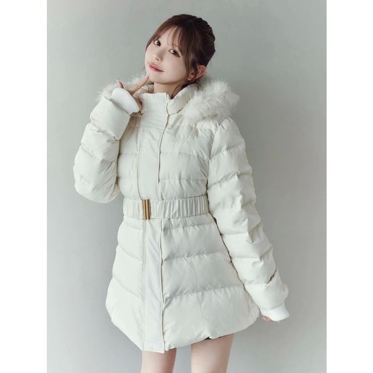 フェイクファーフードレディダウンコート | EATME | 詳細画像13 