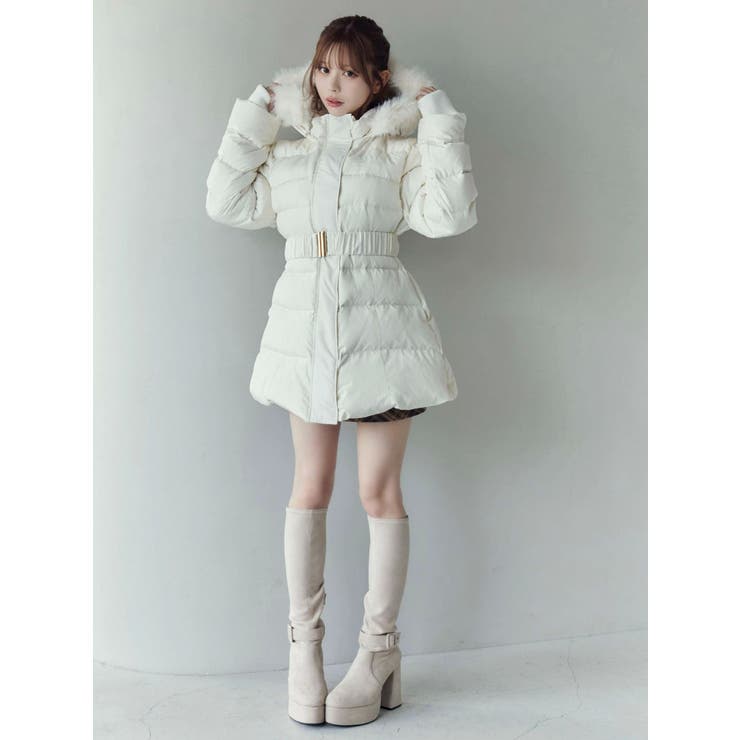 フェイクファーフードレディダウンコート | EATME | 詳細画像14 