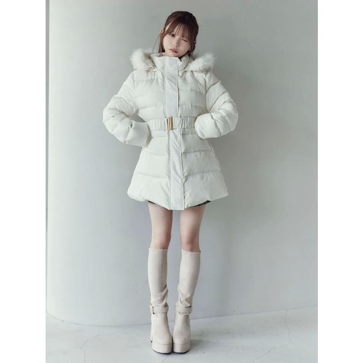 フェイクファーフードレディダウンコート | EATME | 詳細画像15 