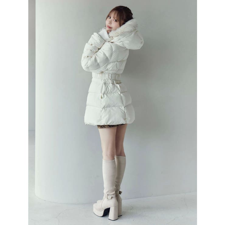 フェイクファーフードレディダウンコート | EATME | 詳細画像18 