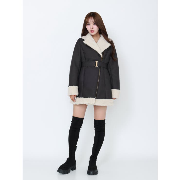 フェイクムートンレディコート | EATME | 詳細画像18 