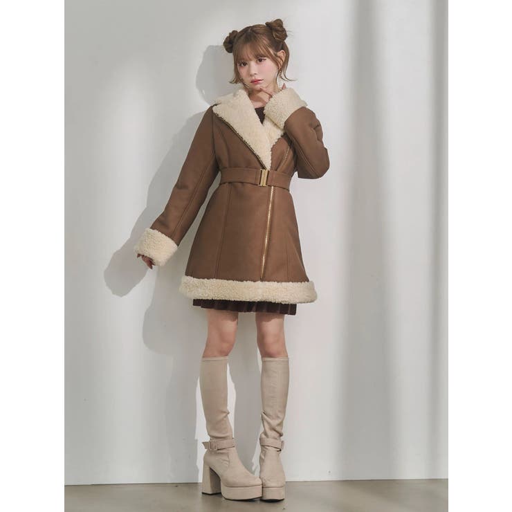 フェイクムートンレディコート | EATME | 詳細画像50 