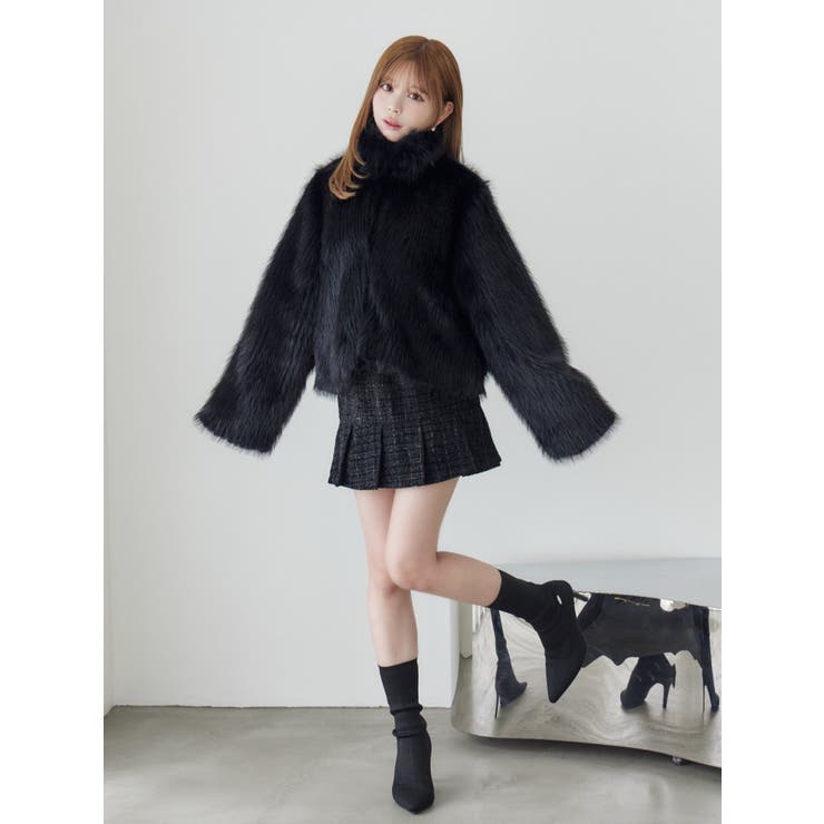 スタンドカラーフェイクファーブルゾン | EATME | 詳細画像13 