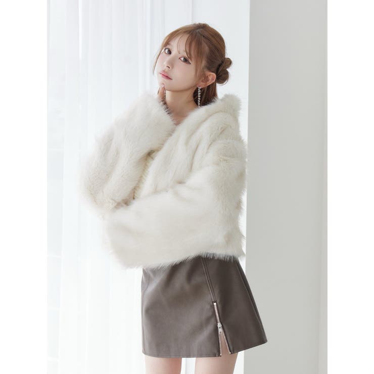 スタンドカラーフェイクファーブルゾン | EATME | 詳細画像18 