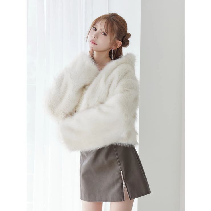 スタンドカラーフェイクファーブルゾン | EATME | 詳細画像22 