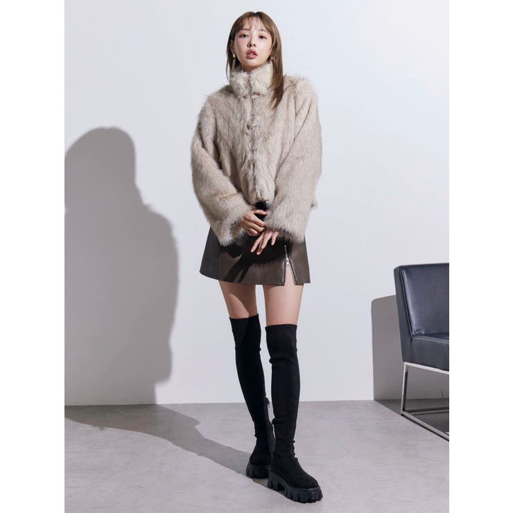 スタンドカラーフェイクファーブルゾン | EATME | 詳細画像39 