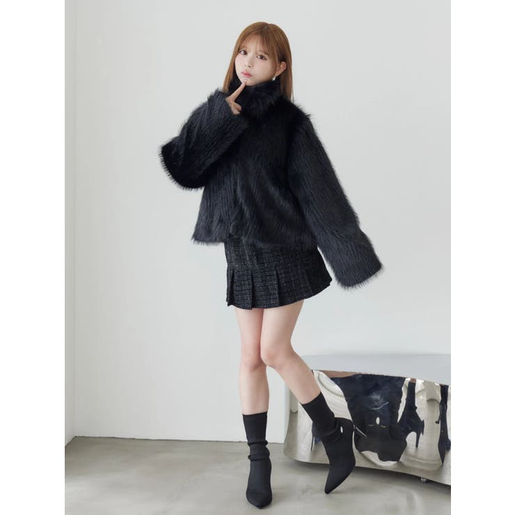 スタンドカラーフェイクファーブルゾン | EATME | 詳細画像47 