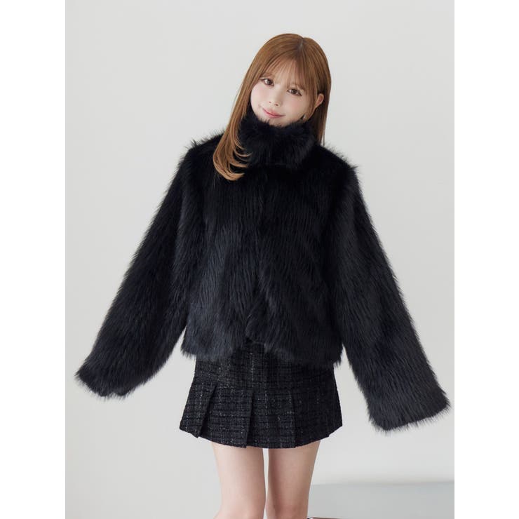 スタンドカラーフェイクファーブルゾン | EATME | 詳細画像9 