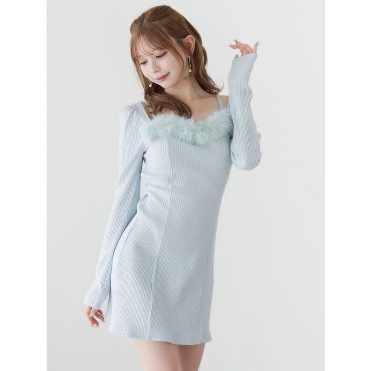 ベルテッドフェイクファーリブワンピース | EATME | 詳細画像15 