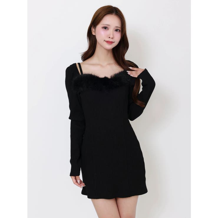 ベルテッドフェイクファーリブワンピース | EATME | 詳細画像19 