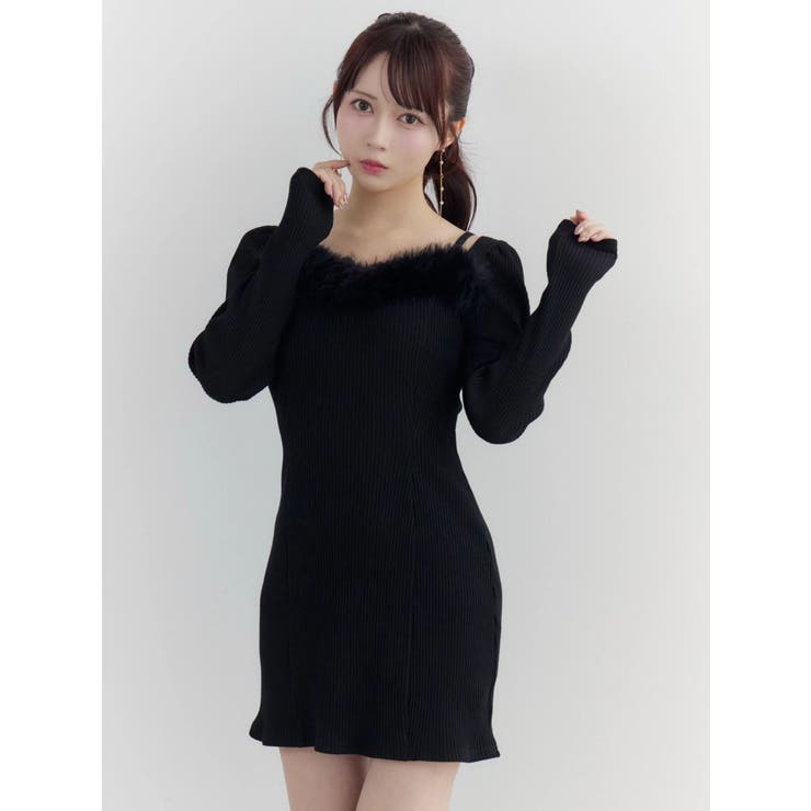 ベルテッドフェイクファーリブワンピース | EATME | 詳細画像27 