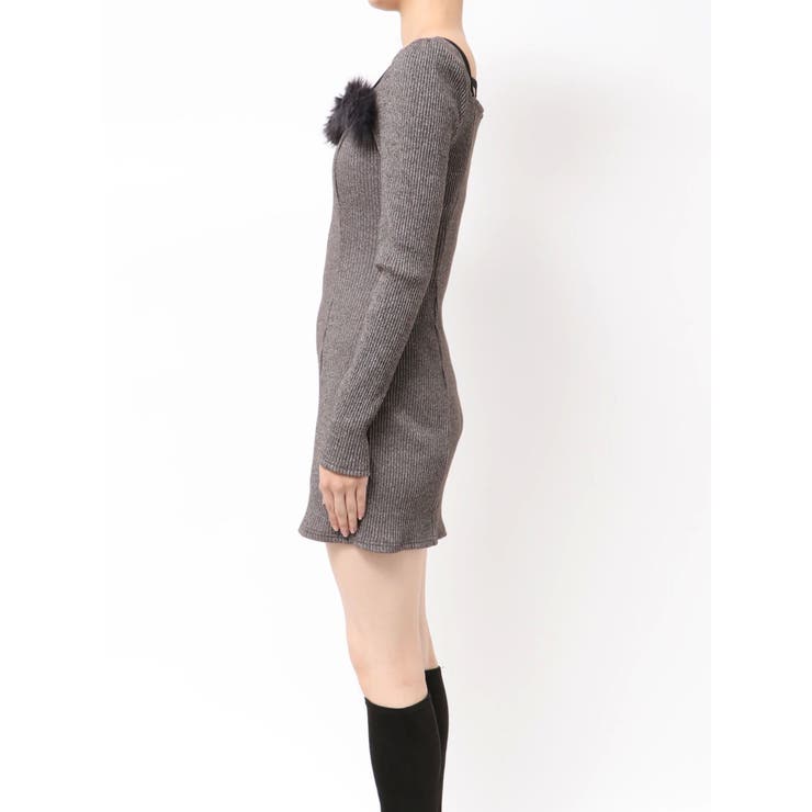 ベルテッドフェイクファーリブワンピース | EATME | 詳細画像29 