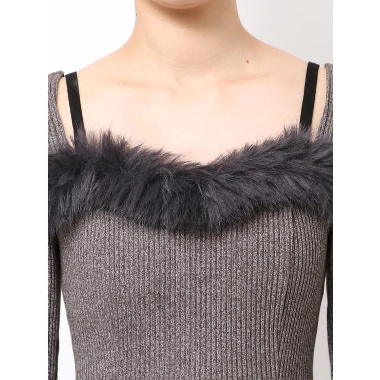 ベルテッドフェイクファーリブワンピース | EATME | 詳細画像31 