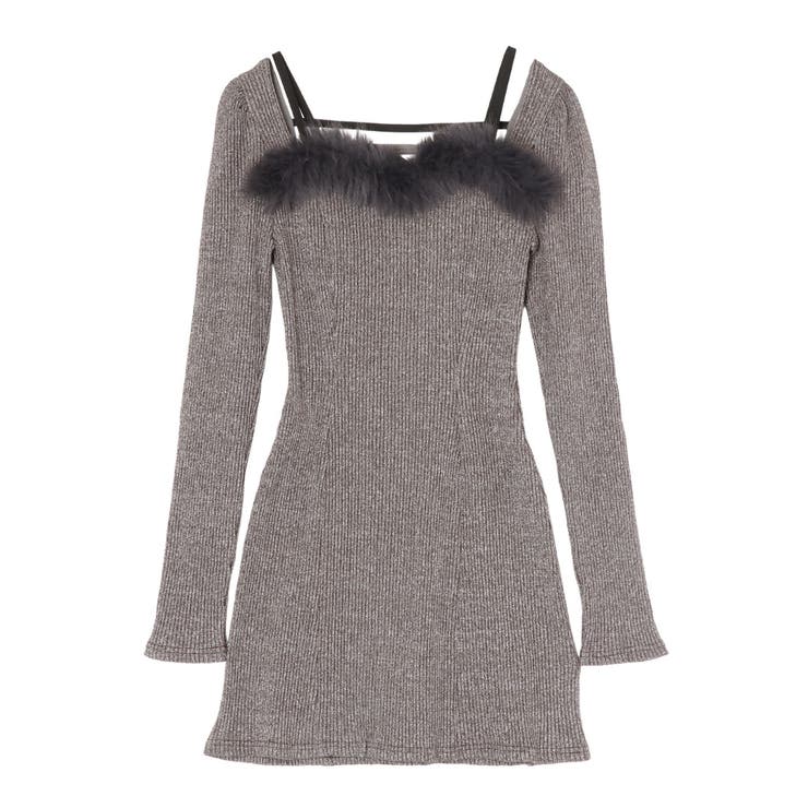 ベルテッドフェイクファーリブワンピース | EATME | 詳細画像41 