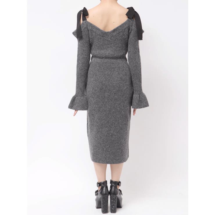 リボンショルダーロングニットワンピース | EATME | 詳細画像39 