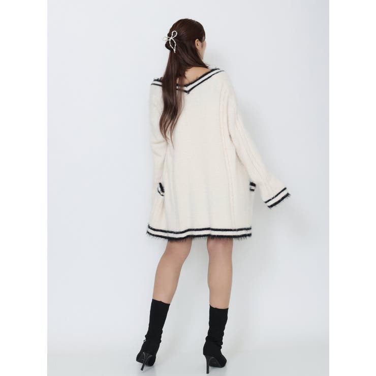 バイカラーアンサンブルニットワンピース | EATME | 詳細画像13 