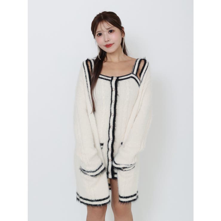 バイカラーアンサンブルニットワンピース | EATME | 詳細画像14 