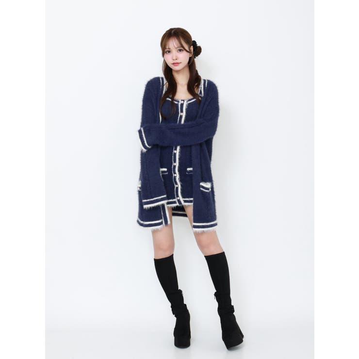 バイカラーアンサンブルニットワンピース | EATME | 詳細画像23 